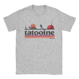 Casual Planet Sky Tatooine T-Shirts for Men Crewneck Cotton T Shirt Short Sleeve Tee Shirt Classic Clothes