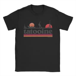 Casual Planet Sky Tatooine T-Shirts for Men Crewneck Cotton T Shirt Short Sleeve Tee Shirt Classic Clothes