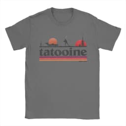 Casual Planet Sky Tatooine T-Shirts for Men Crewneck Cotton T Shirt Short Sleeve Tee Shirt Classic Clothes