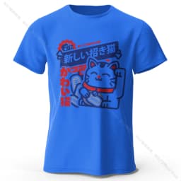Kawaii Anime Printed 100% Cotton T-Shirt, Soft & Breathable Round Neck Short Sleeve Tee, Unisex Harajuku Style