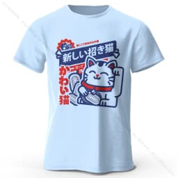 Kawaii Anime Printed 100% Cotton T-Shirt, Soft & Breathable Round Neck Short Sleeve Tee, Unisex Harajuku Style