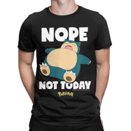 Pokémon Anime Nope Not Today Snorlax Printed T-shirt Men's and Women's T-shirt Men's Tops Harajuku Y2K T-shirt 2026 Summer New
