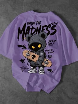 Hot selling fashionable men's cartoon letter printed comfortable and breathable round neck T-shirt outdoor street style top