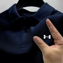 Men's Summer High-End Polo Shirt, with a Solid Color Design. Breathable and Comfortable, High-Quality Men's Clothing.