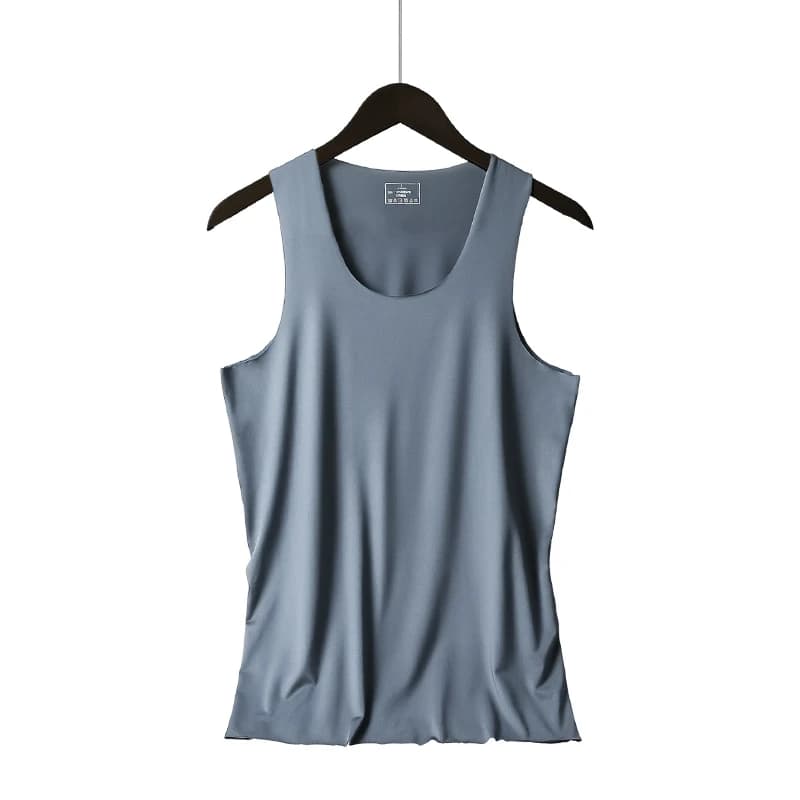 Men's vest, ice-silk seamless fitness tight breathable underwear, youth sports hurdles sleeveless base undershirt
