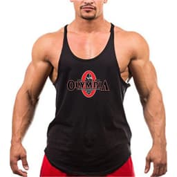 Summer Bodybuilding Sports Stringer Singlets Workout Wear Round Neck Loose-fit Men's Fitness Vests Unisex Casual Gym Tank Tops