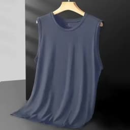 2026 Men's Ice Silk Mesh Tank Tops Gym Stringer Transparent Bodybuilding Sleeveless Shirt Fitness Vest Male Mesh Muscle Singlets
