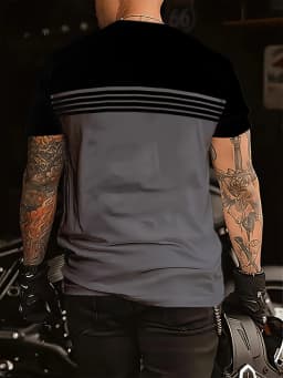 The 2025 Summer New Men's T-Shirt Features a Casual, Fashionable, Comfortable, Soft and Breathable 3D Striped Pattern Print