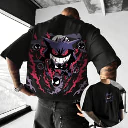 Pokémon Anime Gengar Peripheral Printed T-shirt Summer Men's and Women's T-shirt Trendy Loose Casual Y2K Short Sleeve 2026 New