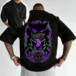 Pokémon Anime Gengar Peripheral Printed T-shirt Summer Men's and Women's T-shirt Trendy Loose Casual Y2K Short Sleeve 2026 New