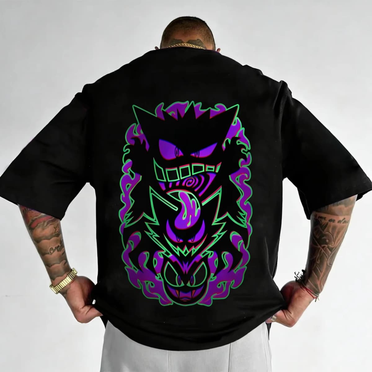 Pokémon Anime Gengar Peripheral Printed T-shirt Summer Men's and Women's T-shirt Trendy Loose Casual Y2K Short Sleeve 2026 New