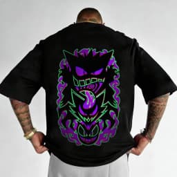 Pokémon Anime Gengar Peripheral Printed T-shirt Summer Men's and Women's T-shirt Trendy Loose Casual Y2K Short Sleeve 2026 New