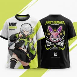 Zenless Zone Zero Character Miyabi Jane Billy Anby Lycaon Velina Cissia Billy Full Print Breathable Soft Mesh Jersey T-Shirt