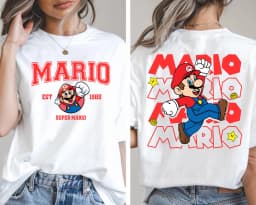Anime Super Mario Yoshi T-shirt Mario Bowser Peach T-shirt 2026 Summer New Men's and Women's Cotton Ins Y2k T Shirt