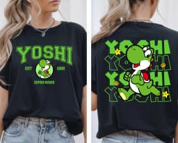 Anime Super Mario Yoshi T-shirt Mario Bowser Peach T-shirt 2026 Summer New Men's and Women's Cotton Ins Y2k T Shirt