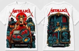 Metallica Dublin Ireland June 19 21 2026 Aviva Stadium Event Band T-Shirt Cotton Graphic Tee Men Women Summer Streetwear