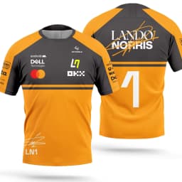 Lando Norris 1 Driver Summer Fashion 3D Quick-Dry Breathable Men's T-Shirt - Exclusive Racing Gear for Fans - Men's Clothing