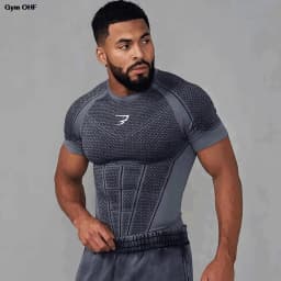 Compression Shirt Men Gym Running T-shirt New Men's Quick-Dry Top Breathable Elastic Fitness T-shirt Short Sleeve Summer Print
