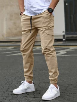 Men's new workwear pants with multiple pockets and leg binding pants, men's casual outdoor pants