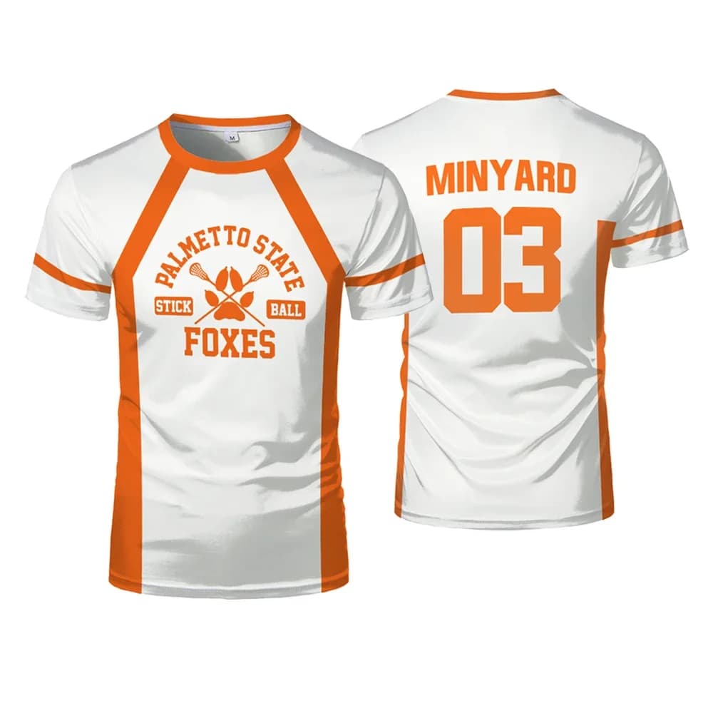 All For The Game Palmetto State Foxes T-Shirt, Andrew Minyard 03 Lacrosse Casual Fan Jersey Tee Men's and Women's Streetwear