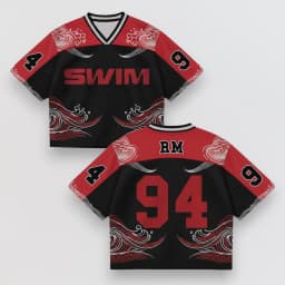 2026 SWIM Unisex Jersey Y2K Fashionable Streetwear Top V-Neck Loose Short Sleeved Gift For Arm Summer Men'S And Women'S T-Shirt