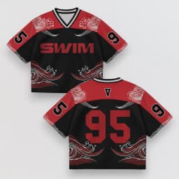 2026 SWIM Unisex Jersey Y2K Fashionable Streetwear Top V-Neck Loose Short Sleeved Gift For Arm Summer Men'S And Women'S T-Shirt