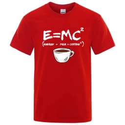 Summer Men T-shirt Cotton Blend Casual Funny Energy=Milk+Coffee Print Men Cool Loose O-neck Tops For Men Short Sleeve Male Tees