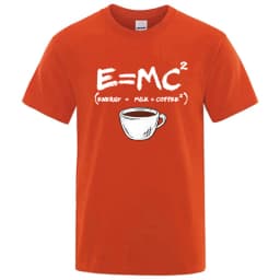Summer Men T-shirt Cotton Blend Casual Funny Energy=Milk+Coffee Print Men Cool Loose O-neck Tops For Men Short Sleeve Male Tees