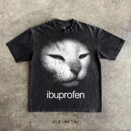 I need Ibuprofen Funny Vintage Graphic Cat T-shirt Meme Shirt Silly Kitten Tshirt Gift Shirts Ironic Tees Gift for Her Him