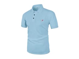 Summer ice silk lapel men's short-sleeved T-shirt, men's top