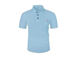Summer ice silk lapel men's short-sleeved T-shirt, men's top