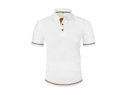 Summer ice silk lapel men's short-sleeved T-shirt men's clothing top