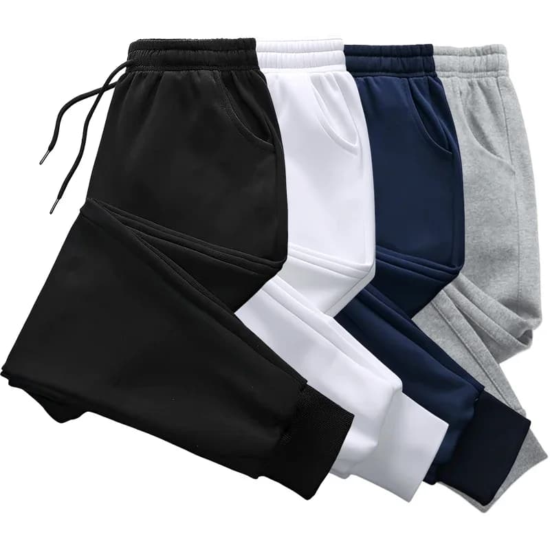 Men Sweatpants High Quality Drawstring Solid Color Jogger Pants All Season Home Outdoor Casual Sport Trousers 2025 Men's Clothes