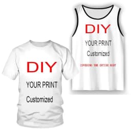 Full Body 3D Printed T-Shirt, Personalized DIY Customization, Adult Men's Vest, Casual Sports, Street Parties, Gym Tops, Party