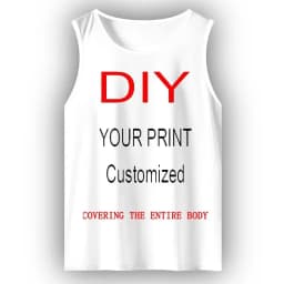 Full Body 3D Printed T-Shirt, Personalized DIY Customization, Adult Men's Vest, Casual Sports, Street Parties, Gym Tops, Party