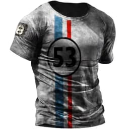 Summer Men's T Shirt 3D Printed American Top Short Sleeve Quick Dry Vintage T Shirt Men's O Neck Pullover Oversized Sportswear
