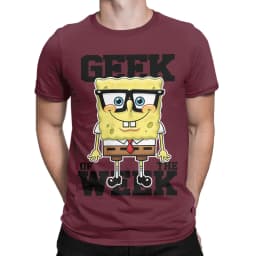 Novelty Spongebobs T-Shirt Men Crew Neck Cotton T Shirts Short Sleeve Tees Gift Clothing