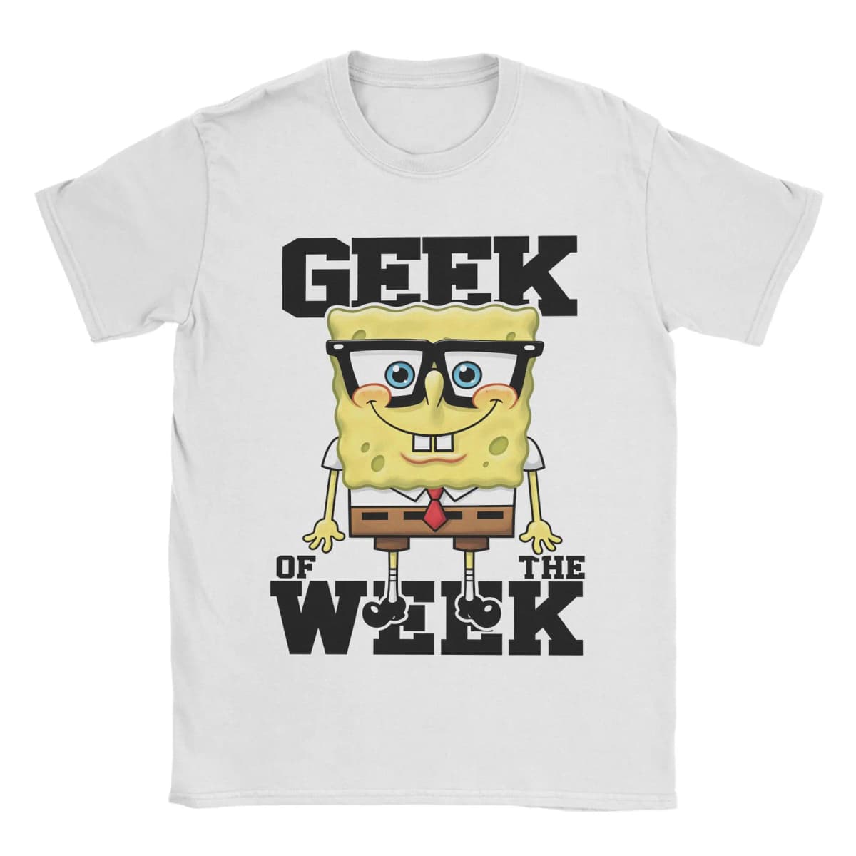 Novelty Spongebobs T-Shirt Men Crew Neck Cotton T Shirts Short Sleeve Tees Gift Clothing