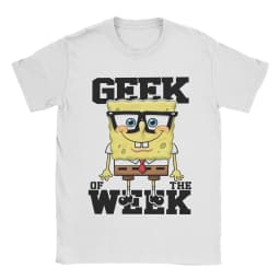Novelty Spongebobs T-Shirt Men Crew Neck Cotton T Shirts Short Sleeve Tees Gift Clothing