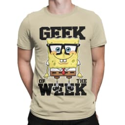 Novelty Spongebobs T-Shirt Men Crew Neck Cotton T Shirts Short Sleeve Tees Gift Clothing