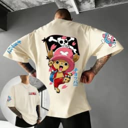 ONE PIECE New Unisex Cotton T-shirt Tony Tony Chopper 2026 Summer Harajuku Anime Printed Large Loose Parent Short Sleeve