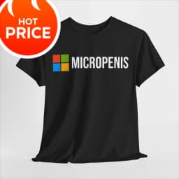 Funny Meme T-Shirt "Micropenis" - Microsoft Parody, Humorous Geek Tee Summer Men's and Women's Loose and Breathable T-shirt Top