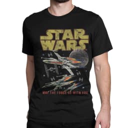 Men Women's A New Hope X-Wing May The Force Be with You Darth Maul T Shirts 100% Cotton Clothing Crew Neck Tee Gift Idea T-Shirt