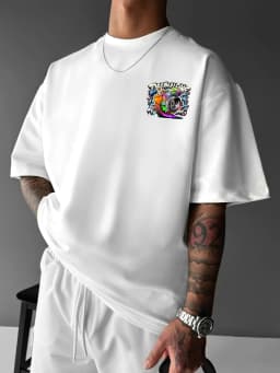 Turbo Snail Graffiti Print on Premium 100% Cotton Mens T Shirt Perfect for Summer Urban Street Style