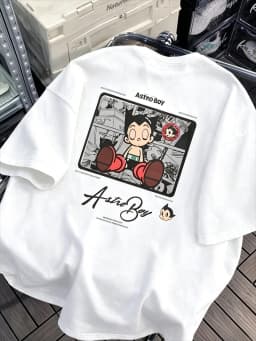 Men's Summer Cotton Breathable Comfortable Round-neck Short-sleeved T-shirt Cartoon Casual Pattern Korean Fashion Men's T-shirts