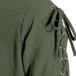 Men's Vintage Short Sleeve Shirt Renaissance Pirate Style Lace Up Design Cotton Lightweight Stand Collar Gothic Costume