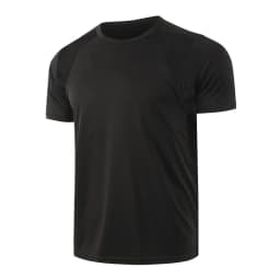 1/2-Piece Men's Summer Black And White Solid Color Quick Drying Sports Short Sleeved Loose And Breathable Sports Running Trend