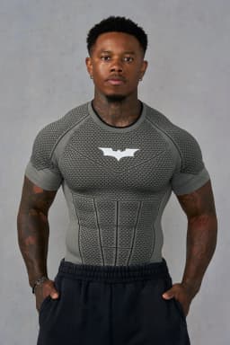 Summer new Men's Tight T-shirt Jogger YA Sports Fitness Ice sensation Tight-fitting Running Training Speed Dry Short sleeves