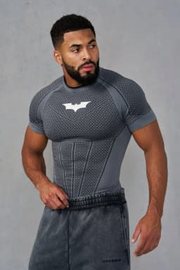 Summer new Men's Tight T-shirt Jogger YA Sports Fitness Ice sensation Tight-fitting Running Training Speed Dry Short sleeves