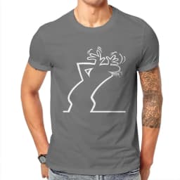 La Linea The Line Osvaldo Cavandoli TV Top Men's Happy Fashion T-shirt Summer Street Round Neck Casual Camisetas T-shirt